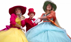 Bunte Begrüßer auf Stelzen von Williams Entertainment & Friends